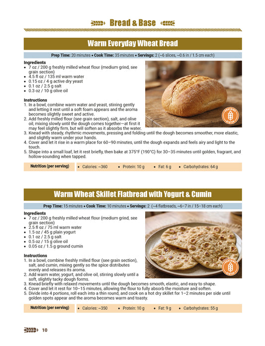 Fresh Milled Flour Cookbook for Beginners