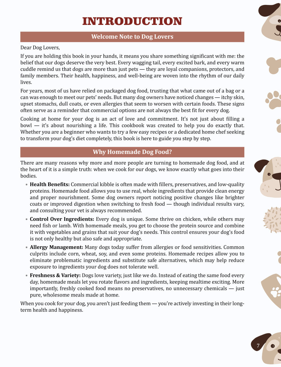 Homemade Dog Food Cookbook