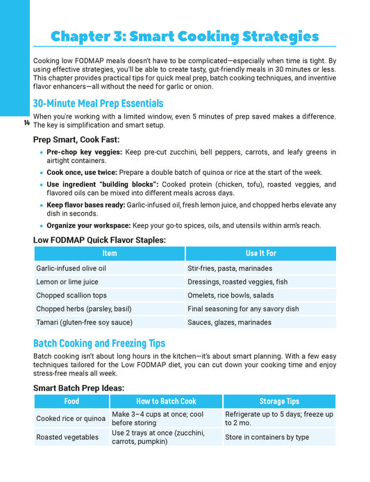 30-Minute Low FODMAP Diet Cookbook for Beginners