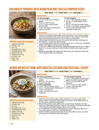 The Gout Diet Cookbook for Beginners