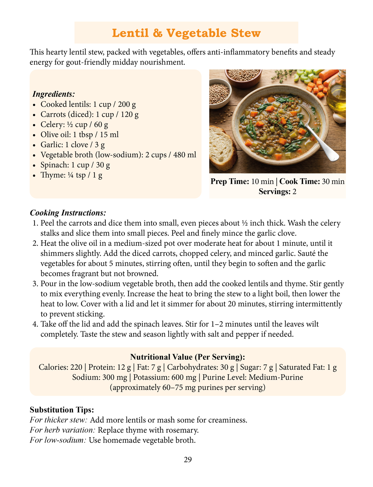 The Complete Gout-Friendly Cookbook for Seniors