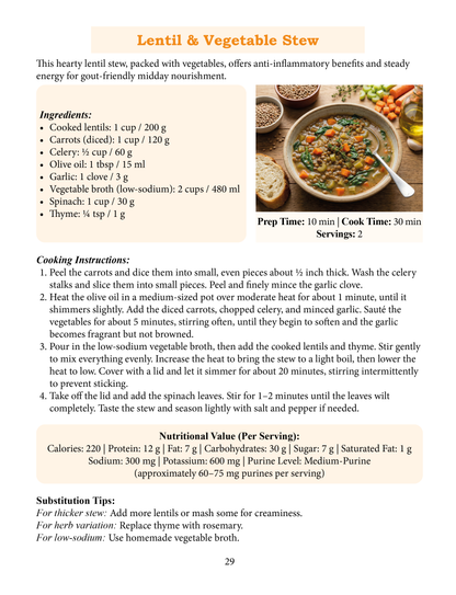 The Complete Gout-Friendly Cookbook for Seniors