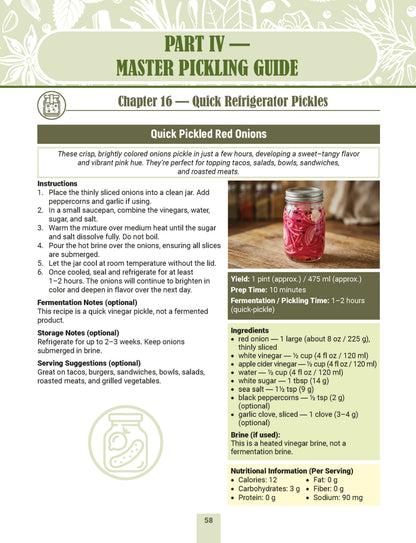 Pickling & Fermenting Master’s Cookbook